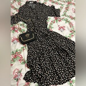 NATURAL LIFE Black Floral Maxi Dress